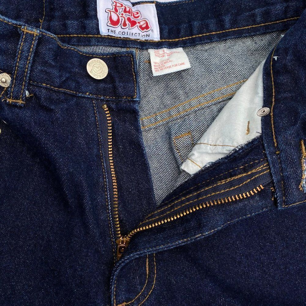 Pure Diva Brand Embellished Dark Wash Jeans 9 - Picture 3 of 7